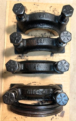 Ford Mustang 1964 1965 y otros 6 cilindros Tapas de cojinete principal de bloque de motor 170 OEM Foto 1 de 2