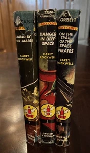 3 Vtg Tom Corbett-Space Cadet Stand By Mars, Danger in Deep Space, Space Pirates - Picture 1 of 16