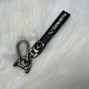 Corvette Genuine Leather Car Keychain - Picture 1 of 6