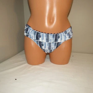 Tommy Bahama Chambray Blossom Rev Shirred Hipster Swim Bottom Mare Navy L NWT - Picture 1 of 5