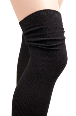 Overknees Baumwolle blickdicht warm Winter Damen Overknee Strick lange Strümpfe - Bild 1 von 4