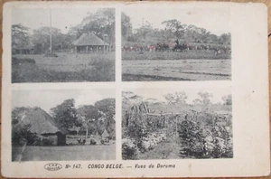 Cartolina Doruma, Belga Congo Belge 1913, quattro vedute, Haut Uele, Africa - Foto 1 di 1