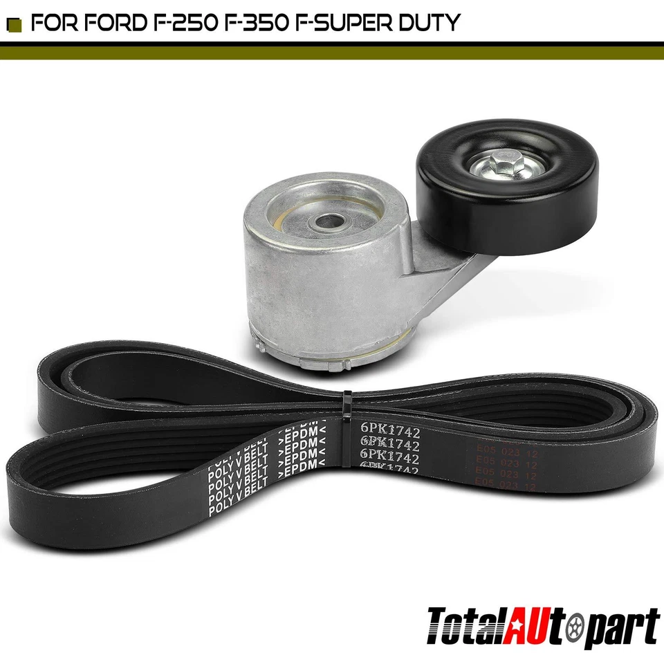 2x Serpentine Belt Kit for Ford  F-250 F-350 F-Super Duty 1988 1989 1990-1995 - Image 1 of 4
