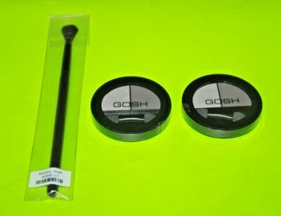(2) NEW GOSH COSMETICS MATT DUO EYE SHADOW 005 DARK'N DUSTY + BRUSH   - Image 1 of 2