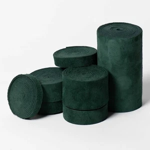 Strips of Suede Leather Forest Green 48 Inches Length 4-4.5 oz. Choose Width - Picture 1 of 6
