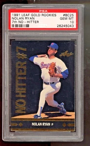 1991 LEAF GOLD ROOKIES #BC25 NOLAN RYAN 7th NO-HITTER PSA 10 GEM MINT - Picture 1 of 2