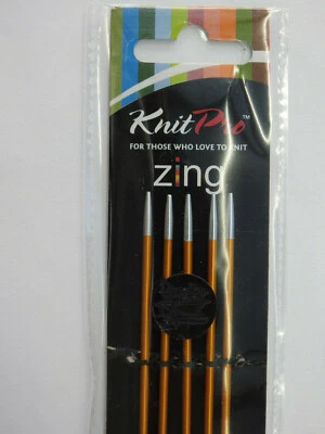 *ZING Nadelspiel* KnitPro Aluminium, Länge 20cm, Set = 5 Nadeln, von 2,0 - 6,0mm