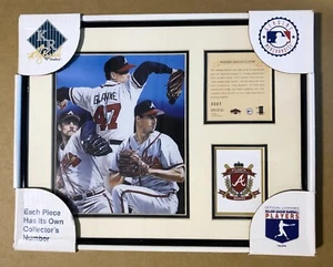 Braves MADDUX SMOLTZ GLAVIN Kelly Russell Baseball SERIAL #1 Framed - Picture 1 of 1