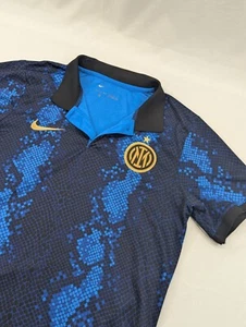 Maglia Inter Milan 2021/22 Taglia Media Usata Nike Dri Fit Blu Pelle di Serpente - Foto 1 di 9