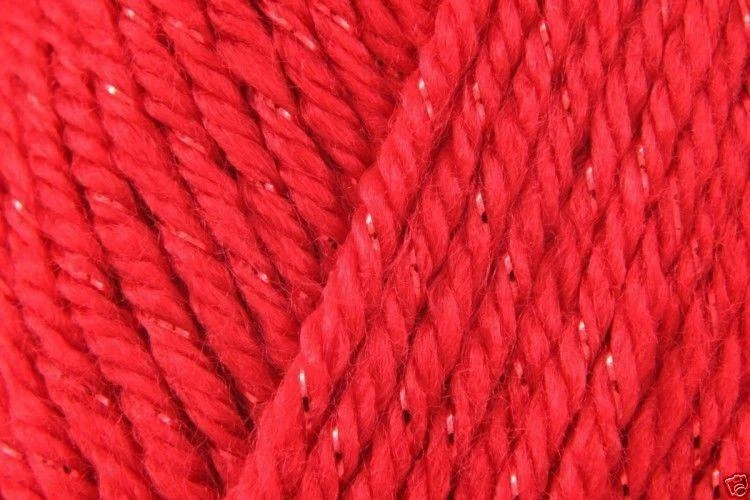 Caron Simply Soft Party Acrylic DK Knitting Wool Yarn 85g - 015 Rich Red Sparkle - Image 1 of 1