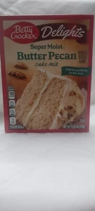 Betty Crocker Delights Butter Pecan Cake Mix w/ Pudding 13.25 oz Best By: 9/3/25 - Picture 1 of 4