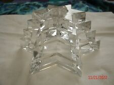 3D Star shape Candleholder 24% Lead Crystal WMF Crystal Made in Germany 3"H