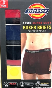 Dickies Men’s Boxer Briefs Super Soft Stretch Size Small (28/30) 4-Pack W/ Front - Picture 1 of 13