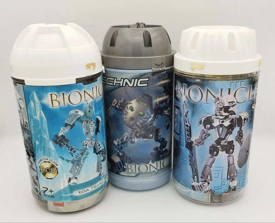 Lego Bionicle set of 3 Toa 8571 Kopaka Nuva 8606 Toa Nuju 8532 Onu Used Japan  - Image 1 of 4