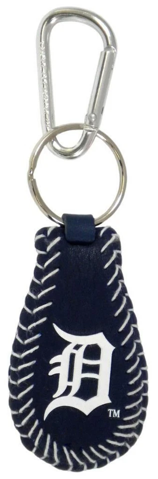 Detroit Tigers Blue Leather Baseball Keychain [New] MLB Key Chain Jewelry - Image 1 of 1