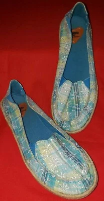 Sapatilhas femininas Rocketdog espadrille estilo de vida 9,5M azul floral casual conforto - Imagem 1 de 4