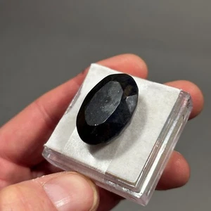 Large Deep Blue Sapphire Oval Faceted Gemstone 29x20x12mm 74 carat Eo-1163 - Picture 1 of 4