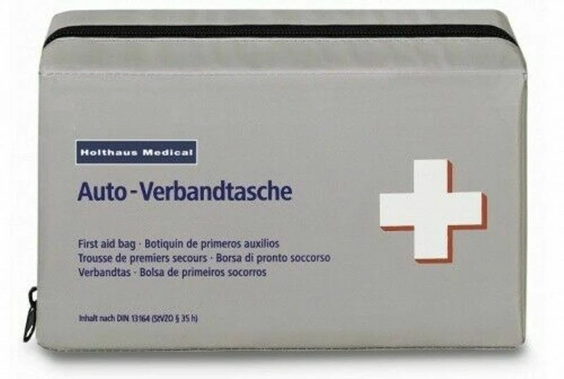 Cassetta medicazione auto Holthaus borsa medicazione Din13164-2022 con maschera VD ⌛09-2029