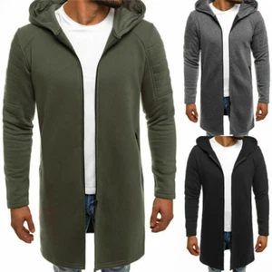 Men Hoodie Hooded Sweatshirt Full Zip Jacket Coat Autumn Casual Outwear Tops New - Picture 1 of 25