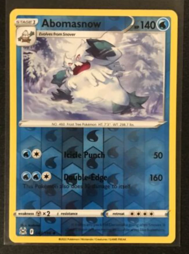 Pokemon - Abomasonow - 043/196 - Reverse Holo - Lost  Origins- NM/M - New - Image 1 of 1