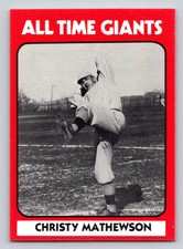1980 TCMA All Time New York Giants (Blue Back)  Christy Mathewson (ref 186279)