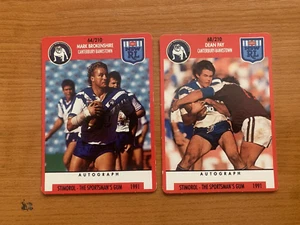 1991 Stimoral Rugby League NRL Cards Bulldogs - Picture 1 of 2