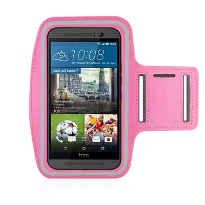 HTC One M9 Light Pink Sports Fitness Running Armband Tie Adjustable - Image 1 of 4
