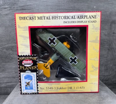 Model Power Fokker DR.1 5349-3  1:63 German WWI Postage Stamp Diecast Model - Image 1 of 4