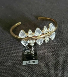 M. Haskell INC Geometrical Rhinestone Open Cuff Bracelet NWT - Picture 1 of 6