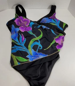 CROFT & BARROW ONE-PIECE SWIM SUIT SIZE 16 - Picture 1 of 12
