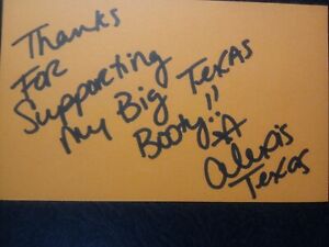 ALEXIS TEXAS Authentic Hand Signed Autograph 3X5 CARD - SEXY ADULT MOVIE STAR