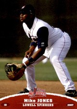 2007 Lowell Spinners Grandstand #17 Mike Jones Moreno Valley California CA Card