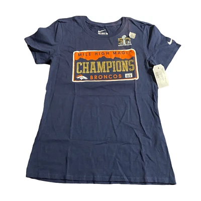 Nike Denver Broncos Mile High Magic Super Bowl Champions Women's T-Shirt Small - Image 1 of 4