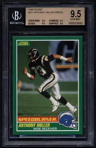 1989 SCORE RC #311 ANTHONY MILLER SPEEDBURNER BGS 9.5 (QUAD 9.5) ROOKIE #8326582 - Picture 1 of 2