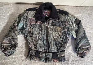 Womens Vtg KAELIN Ski Snowboard Puffer Jacket Metallic Grey  Sz 10/40 Style 5196 - Picture 1 of 12