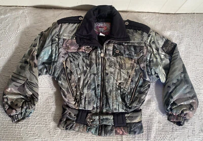 Womens Vtg KAELIN Ski Snowboard Puffer Jacket Metallic Grey  Sz 10/40 Style 5196 - Image 1 of 4