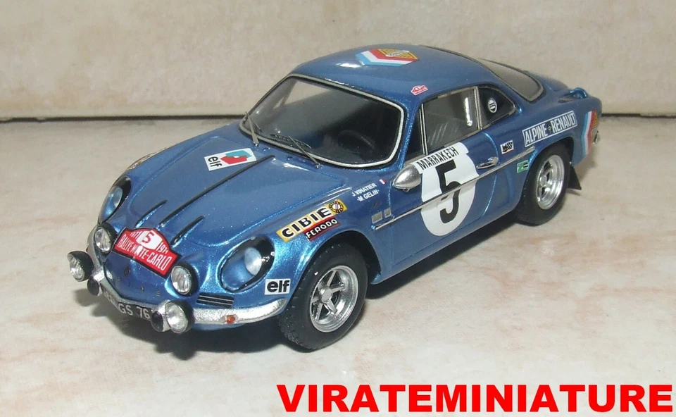 ALPINE A110 1600S 9° RALLYE MONTE CARLO 1971 JEAN VINATIER SPARK S6107 AU 1/43 - Photo 1/1