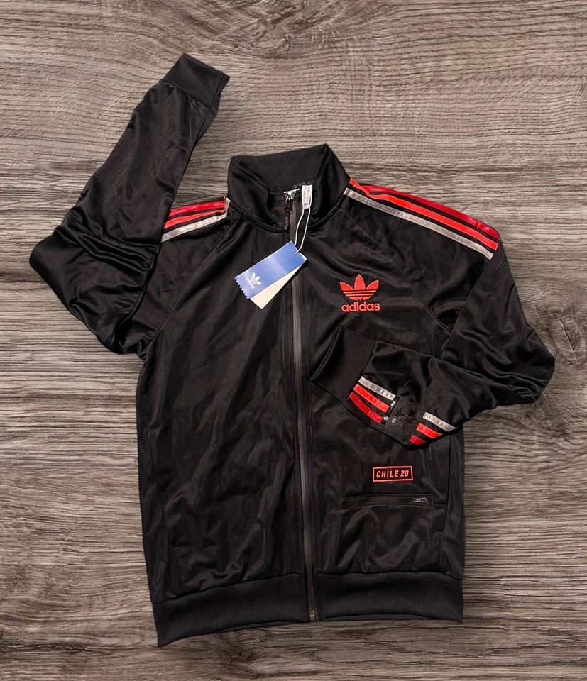 Adidas CHILE20 TT Track Tops Originals Black/Light Granite Track Jacket Size S - Image 1 of 4