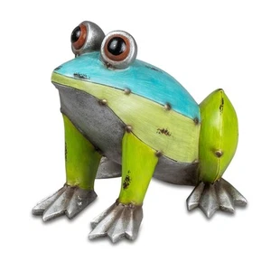Dekofigur Frosch METALLOPTIK sitzend 21cm aus Kunststein Formano Garten WA - Bild 1 von 1