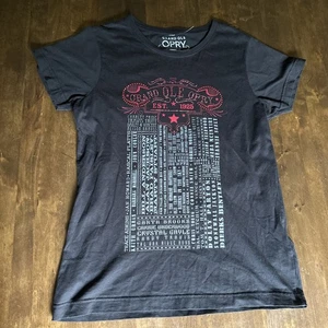 Grand Ole Opry T-shirt M Medium Black Bling Nashville Western Coastal Cowgirl - Imagen 1 de 7