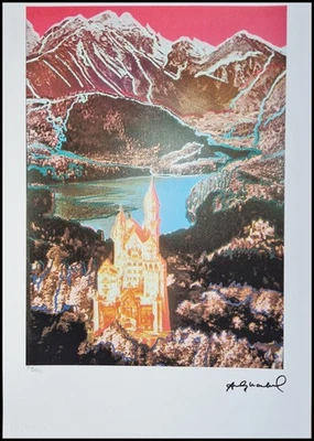 ANDY WARHOL * Neuschwanenstein * signed lithograph * Kunstdruck*limited # 74/125 - Bild 1 von 4