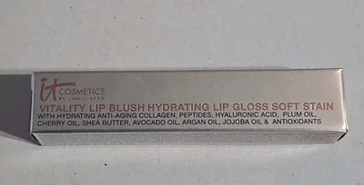 Brillo de labios hidratante IT Cosmetics Vitality Lip Flush suave mancha suave dulce rosa  Foto 1 de 3
