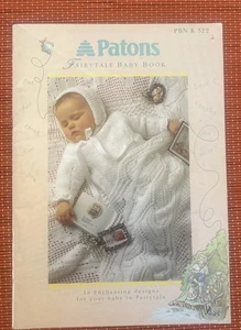 PATONS BABY BOOK 10 DESIGNS MATINEE JACKET BLANKETS ETC VTG KNITTING PATTERN 322 - Picture 1 of 12