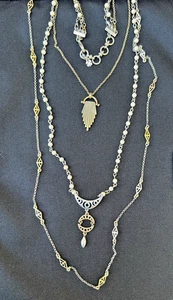 Lucky Brand lange zweifarbige Kette Lagenlook mehrere Stränge Wende Halskette - Bild 1 von 11