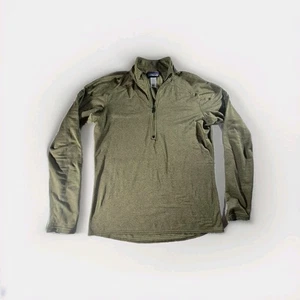 Patagonia Long Sleeve PolarTec 1/4 Quarter Zip Green Pullover Size Large - Picture 1 of 12