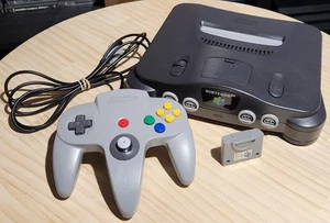 Nintendo 64 Console Grey - PAL - With 1x Controller & Joy Tech Controller PAK - Picture 1 of 12