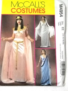 McCalls 4954 Vestido Egipcio Cleopatra Disfraz Misses Talla 14-20 Patrón Costura - Imagen 1 de 2
