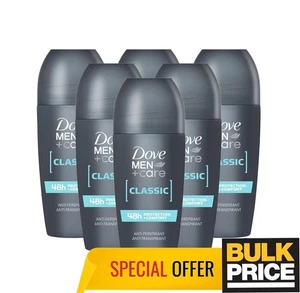 Dove Hombre Clásico Desodorante Antitranspirante Roll-On 6-pack Smart Buy Lote - Imagen 1 de 6