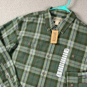 Duluth Trading Co Free Swingin Flannel Shirt Men's XL Green Plaid Cabincore New - Picture 1 of 9