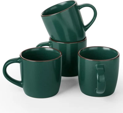 Tazas de café Famiware para 4, juego de 13 унций, Verde oscuro - Изображение 1 из 4